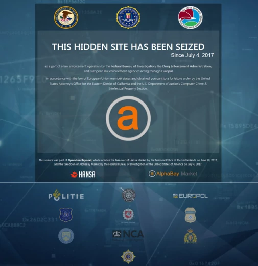 Fake Alpha Bay seized page