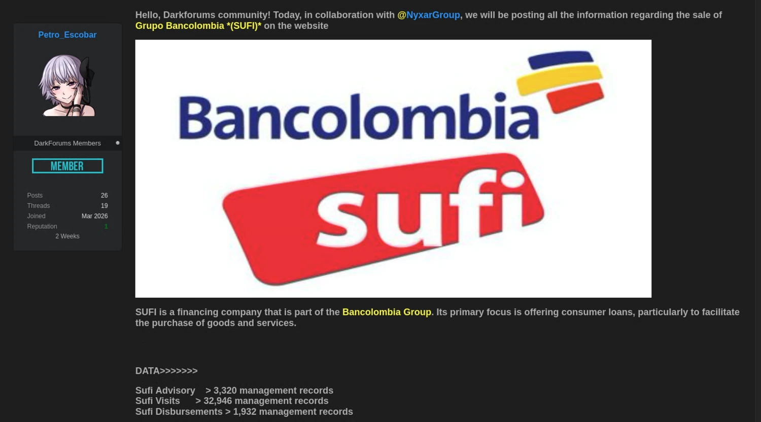 Bancolombia Breach Post