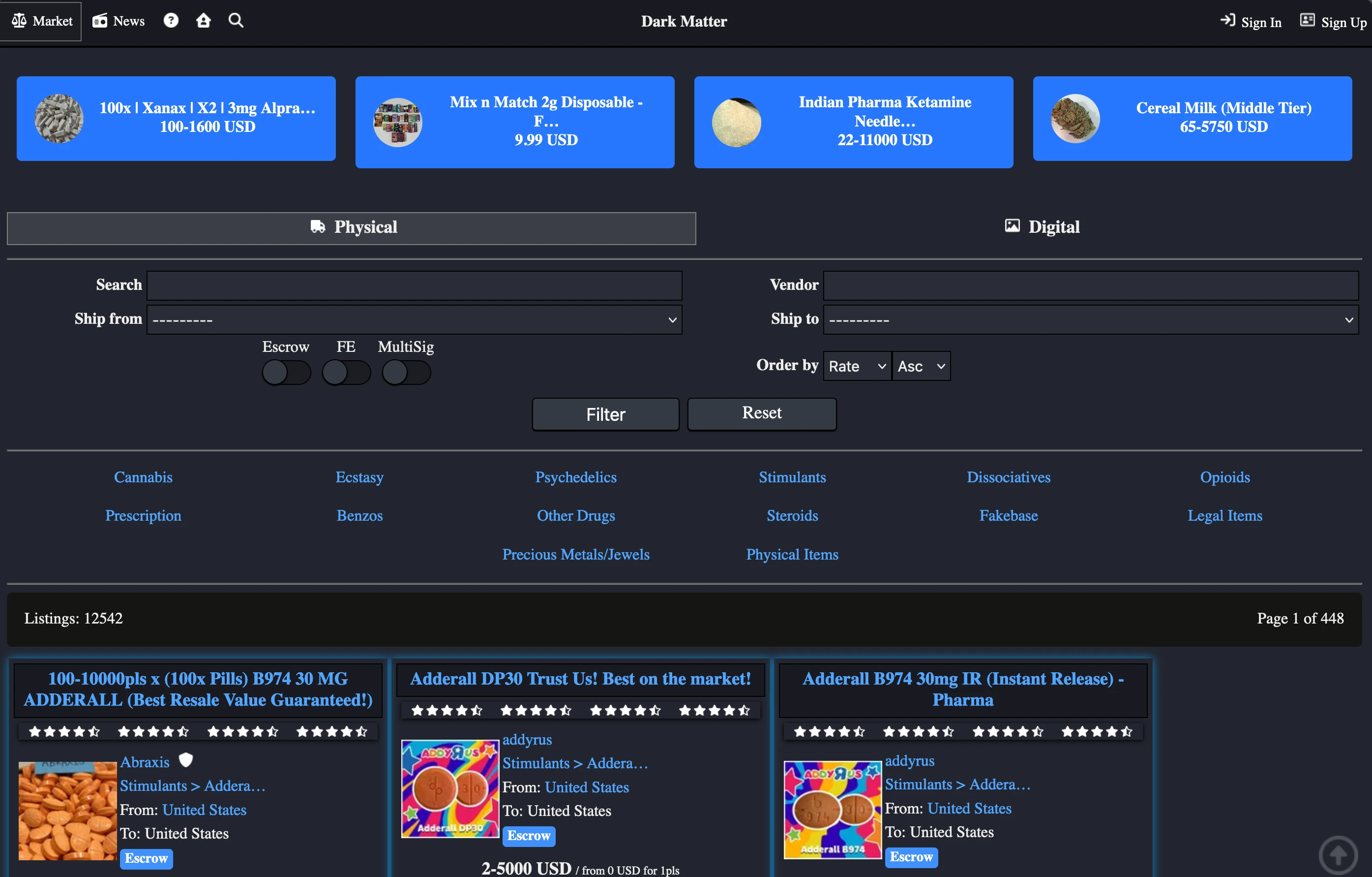 Dark Matter Homepage