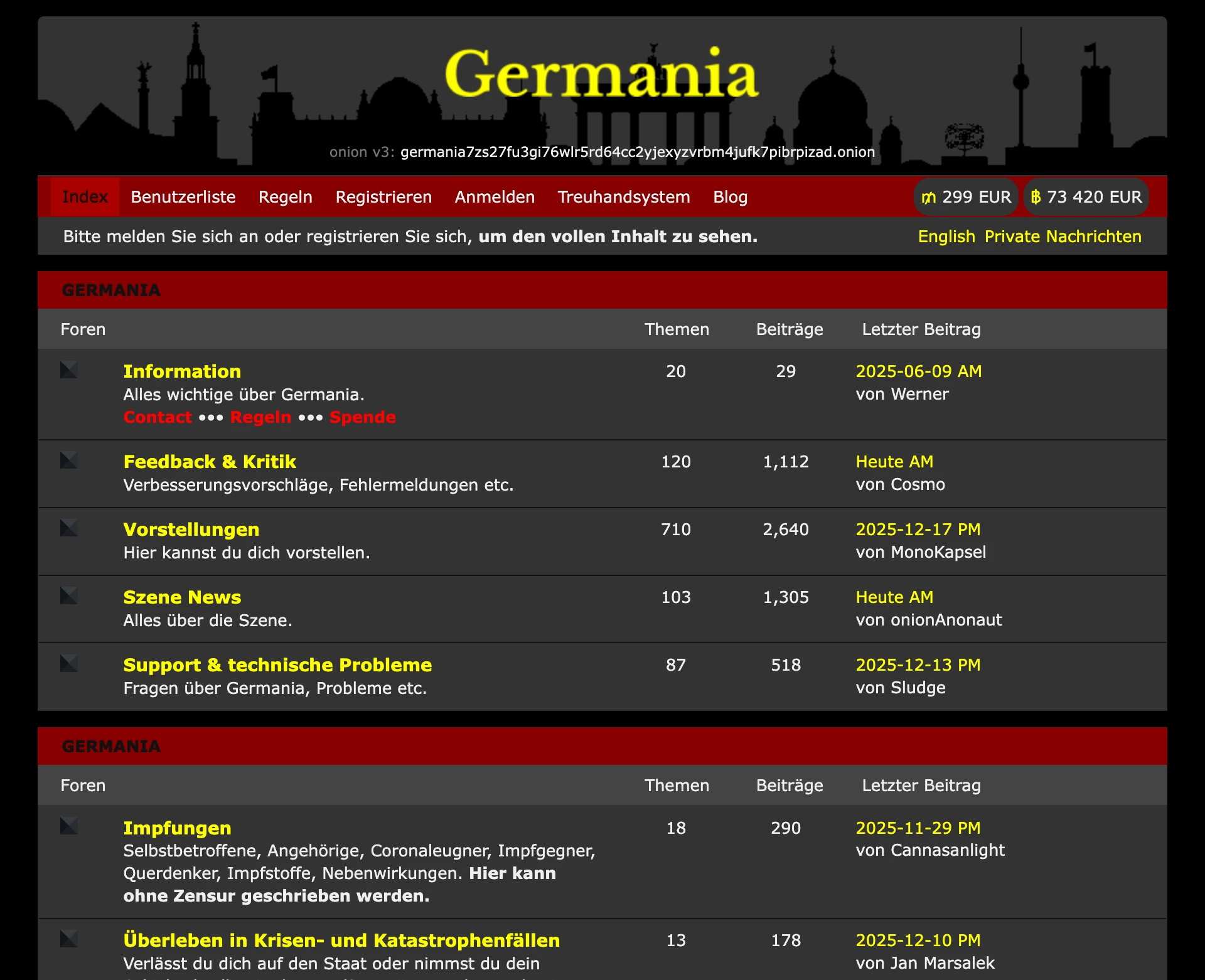 Germania Forum Homepage