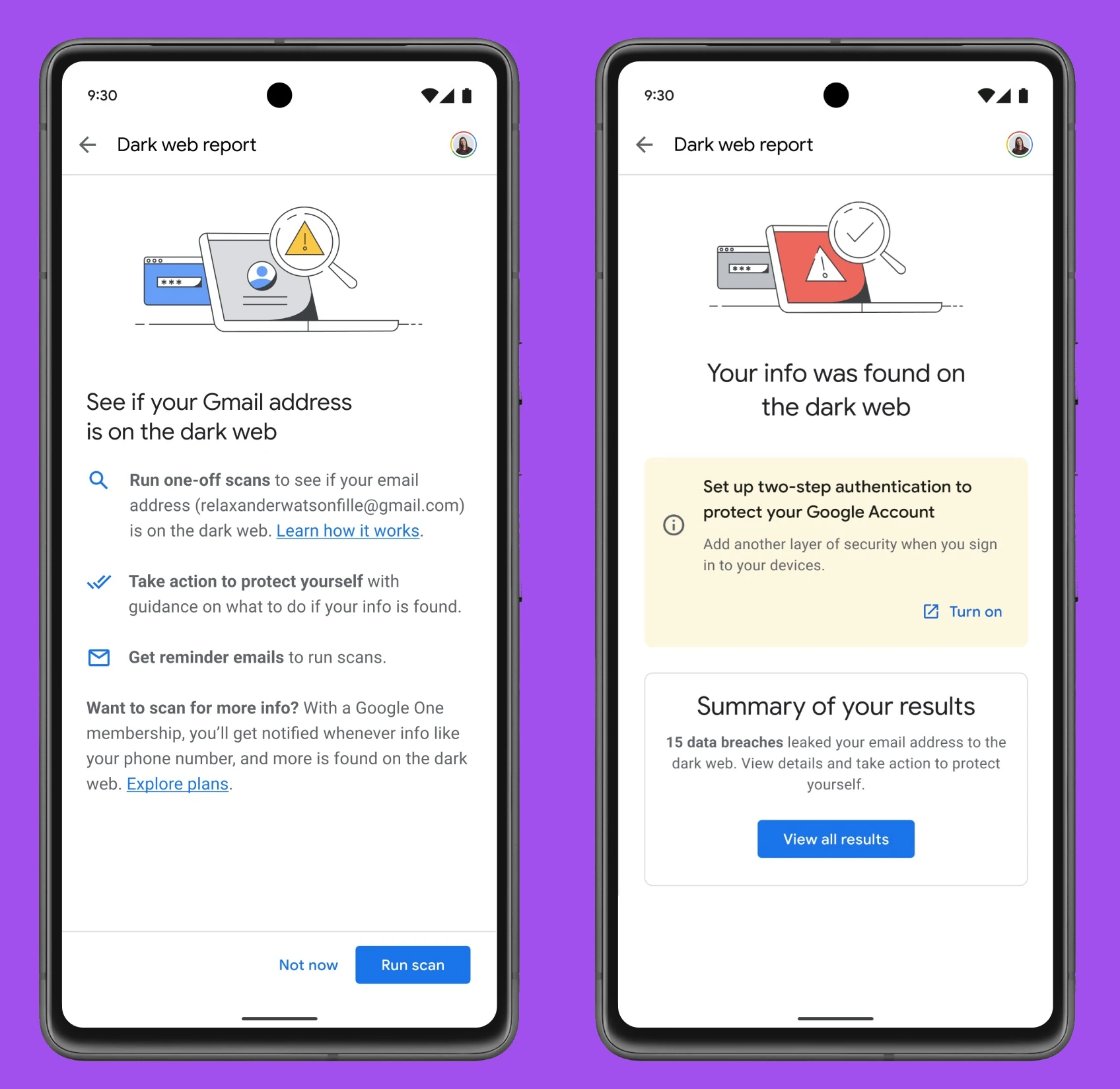 Google Darknet Report App