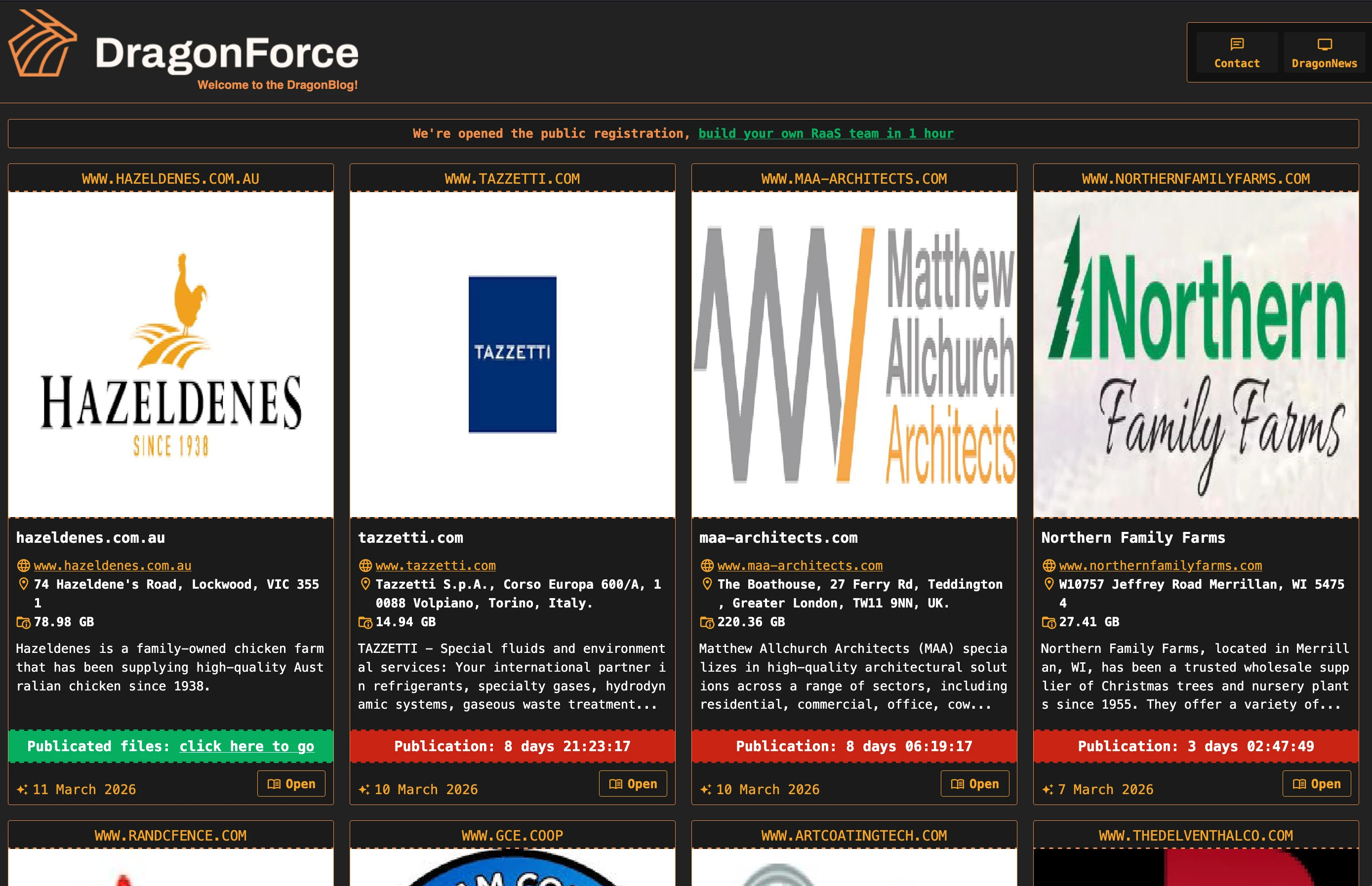 Screenshot of Hazeldenes Data Dump