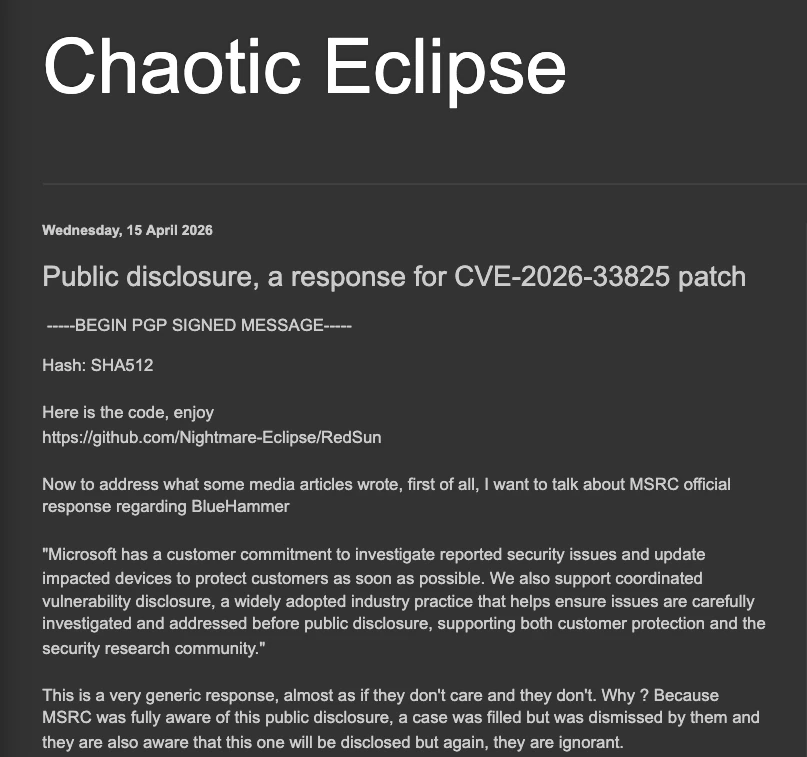 Windows Defender Breach Post