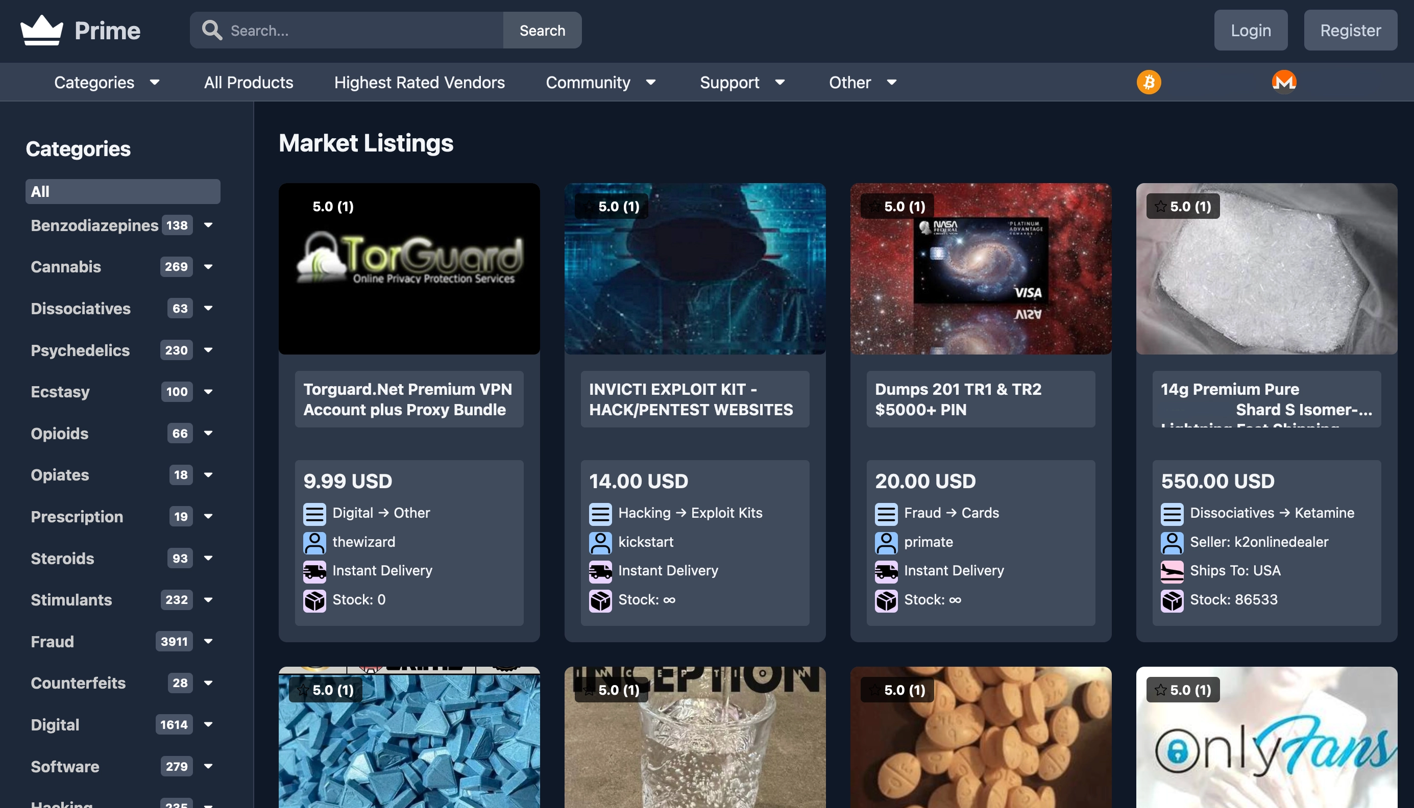 Prime Market Homepage