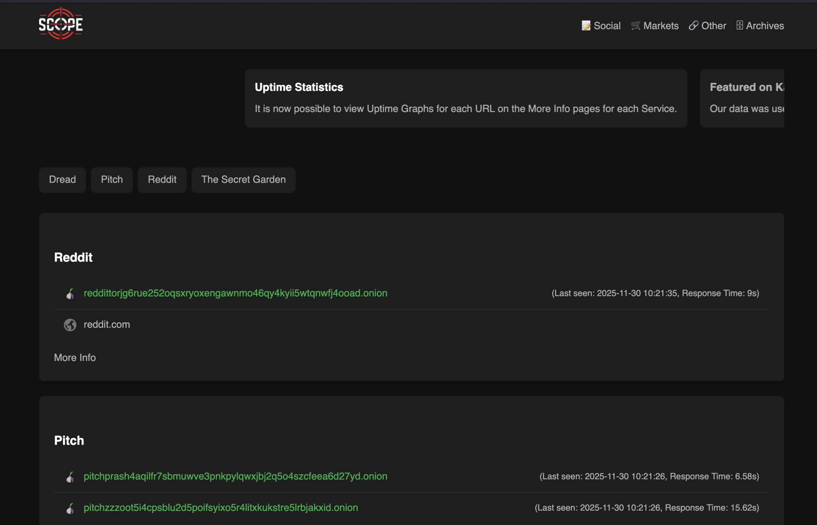 Scope Directory Homepage