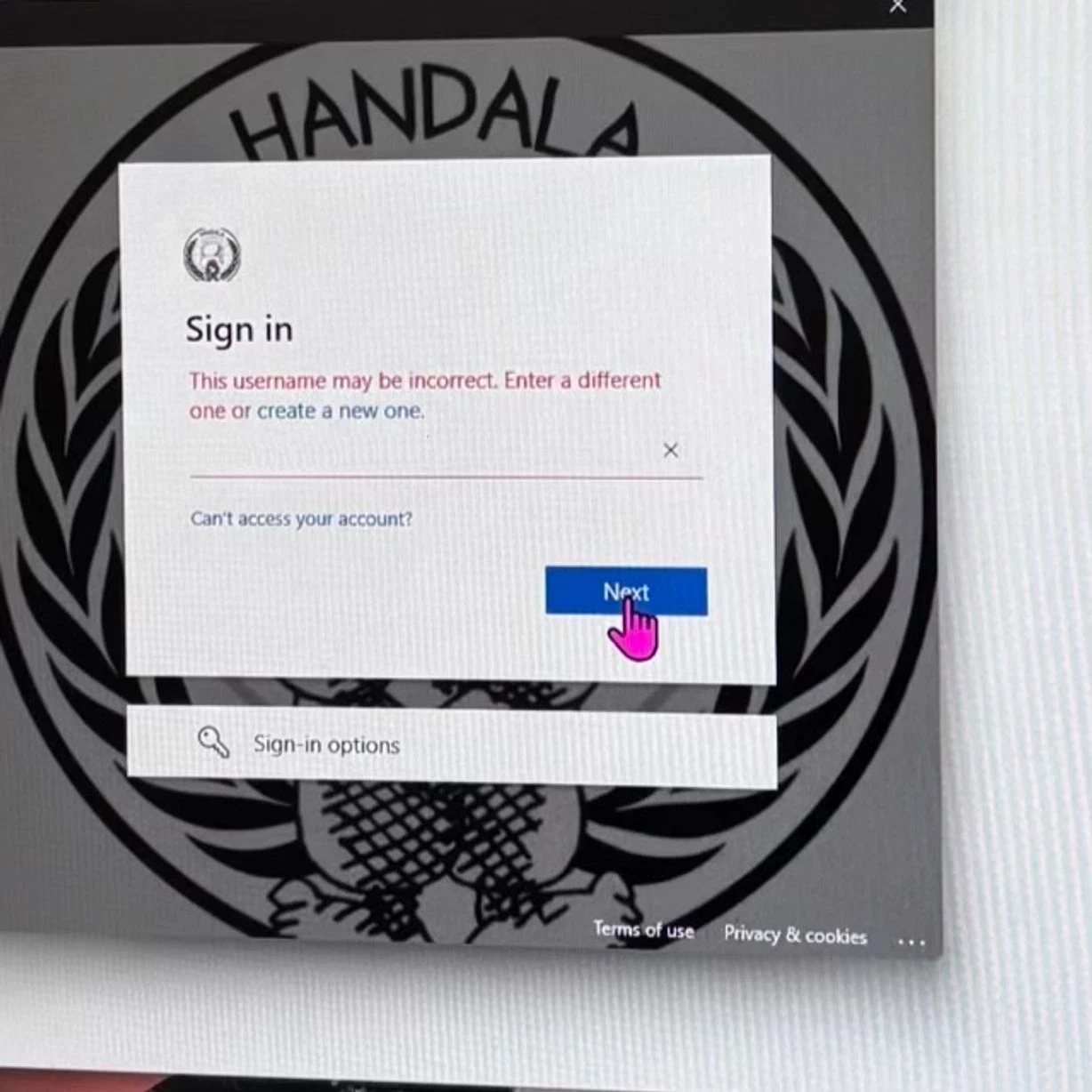 Stryker's Defaced Login Portal