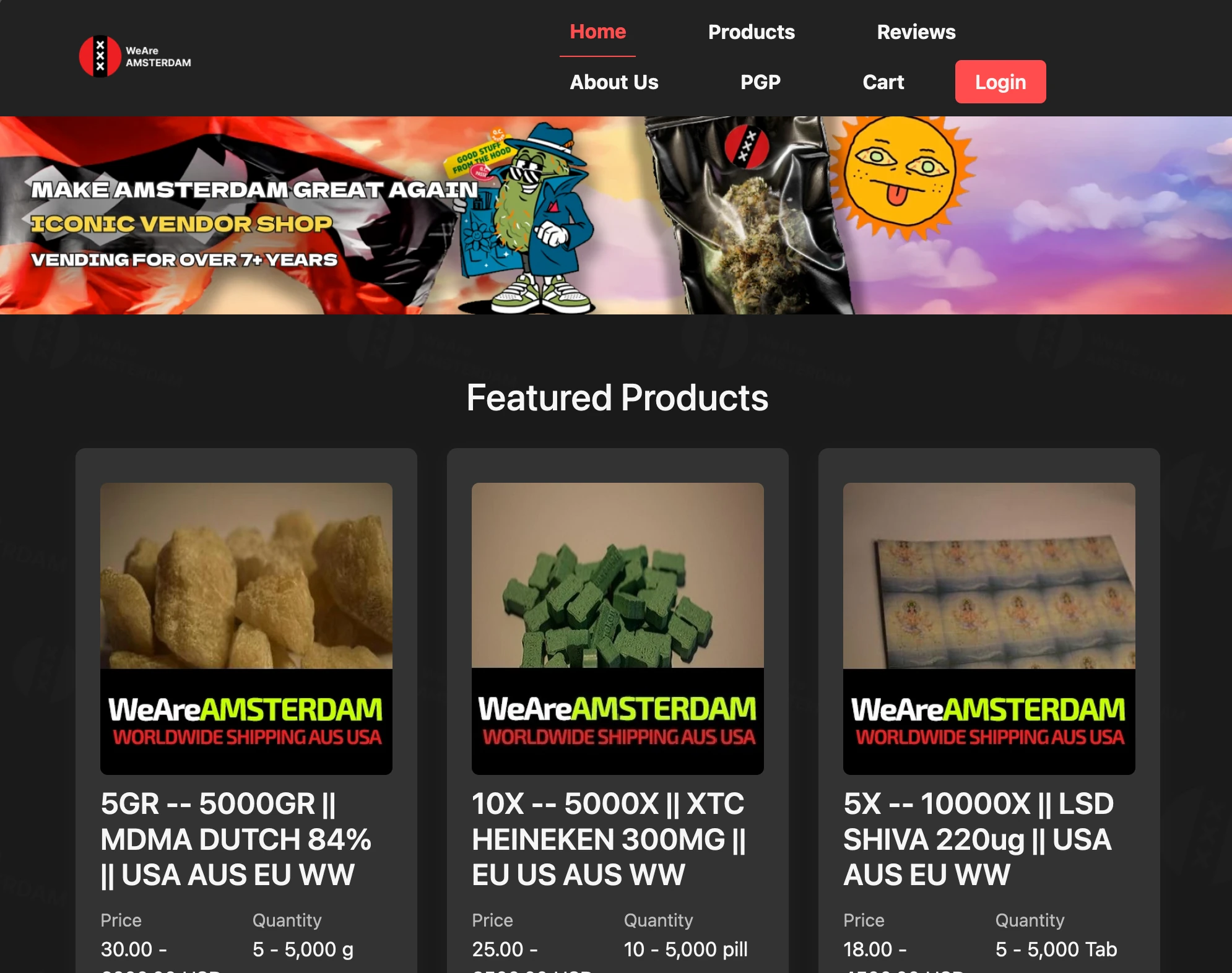 WeAreAmsterdam Shop Homepage