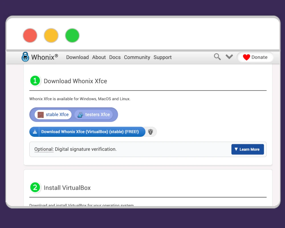 Whonix Download Page